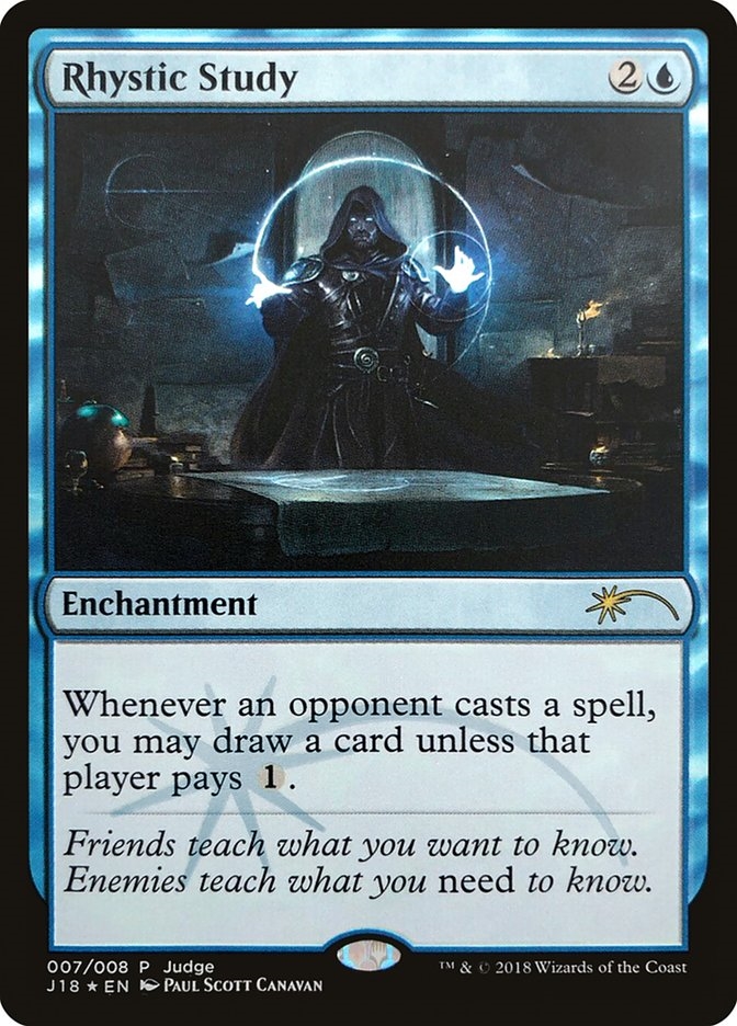 Rhystic Study Judge Rewards Promo 2018